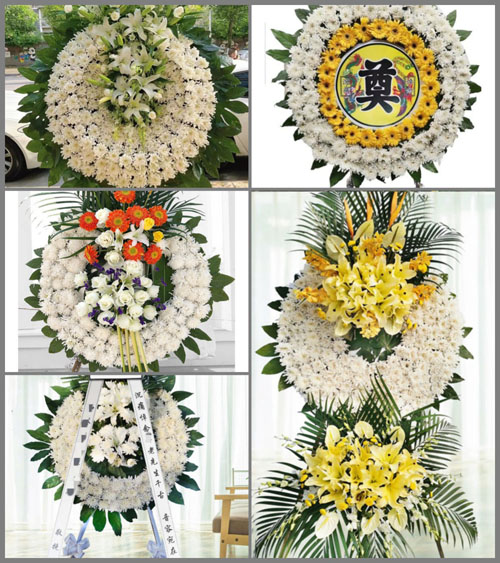 四川成都蒲江县鹤山镇九莲村花圈速递